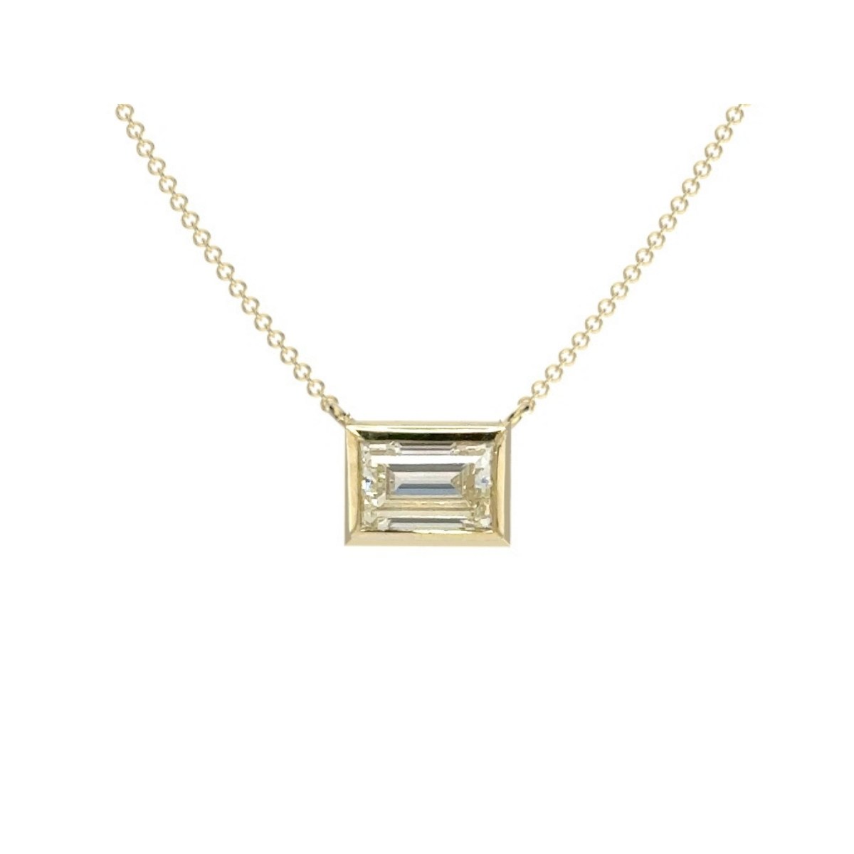 1.42Ct Baguette Diamond Pendant Necklace · 1.42 ct