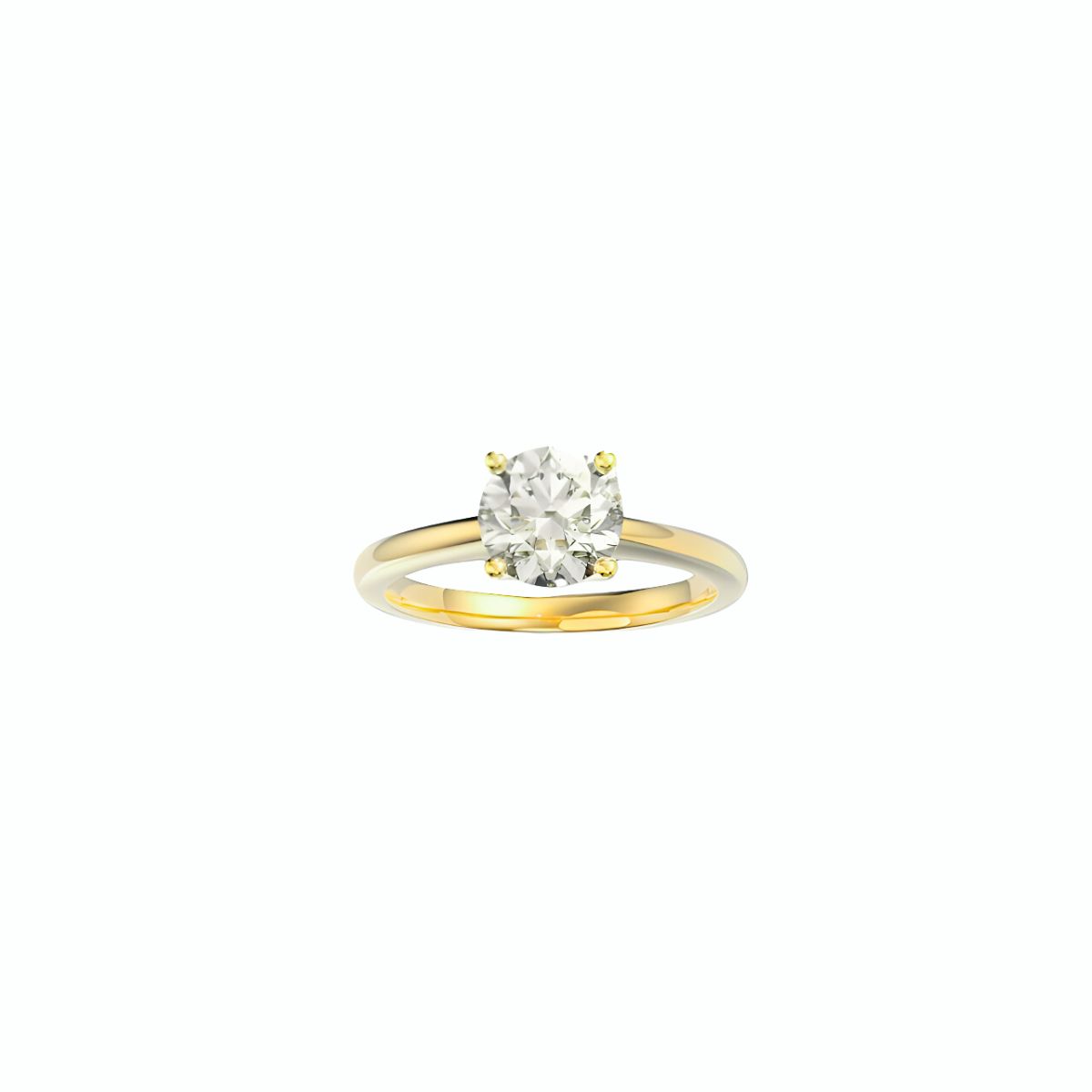 18K Gold Solitaire Diamond Ring 0.50 J SI2 · 0.50 ct, Round Brilliant, J colour, SI2 clarity