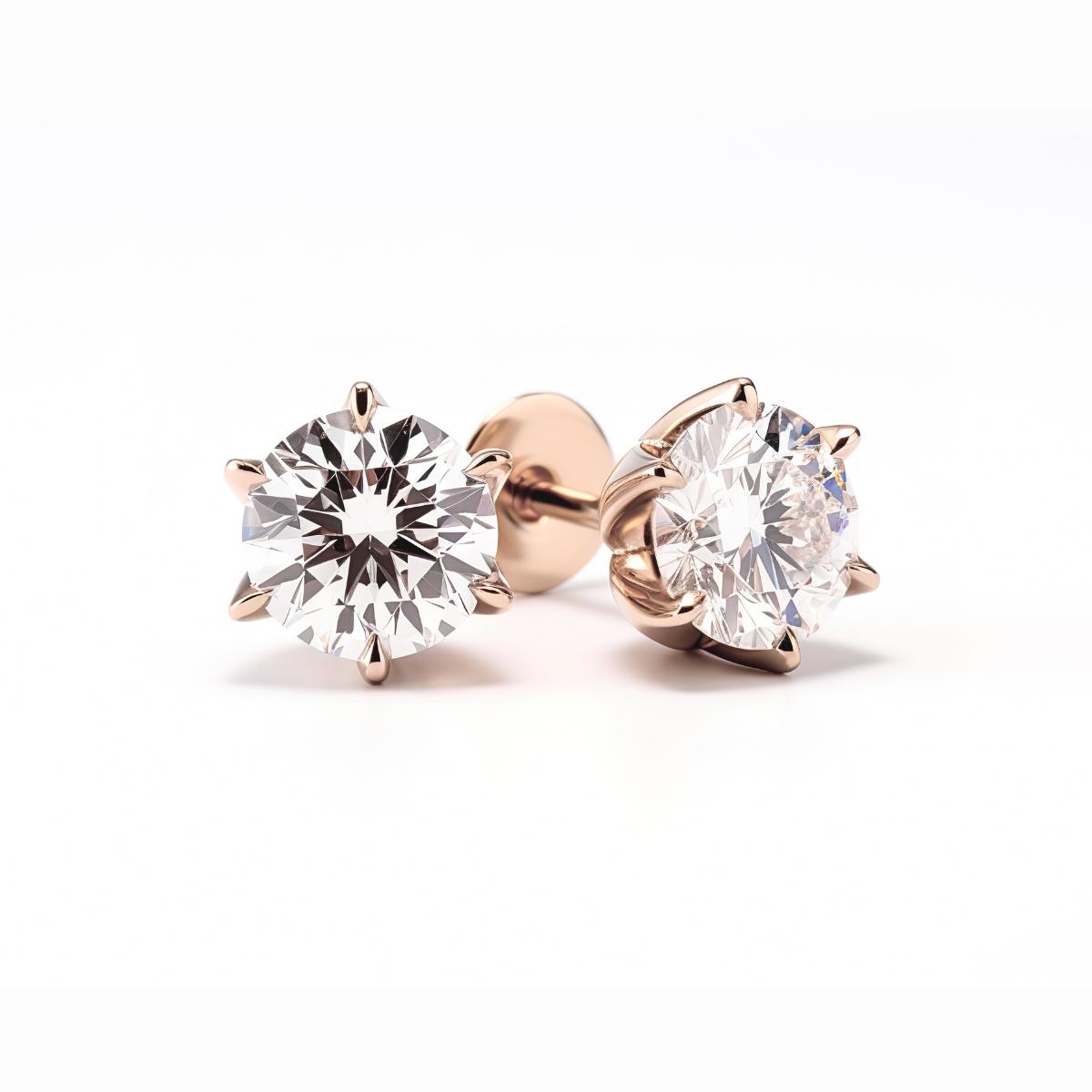 1.13Ct Diamond Stud Earrings 6 Claw · 1.13 ct, Round Brilliant, M colour, S1 clarity