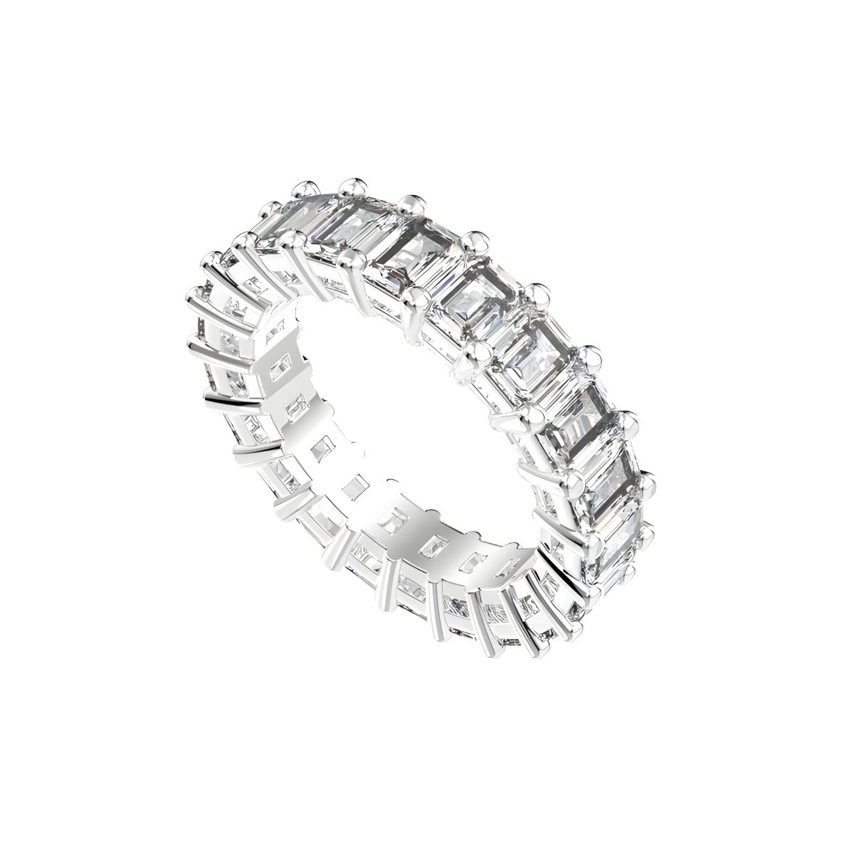 Full Baguette Eternity Ring, 4.74Ct, 18K White Gold · 4.74 ct, 18Kt White Gold · alternate angle, photographed at the Bedfordview viewing room