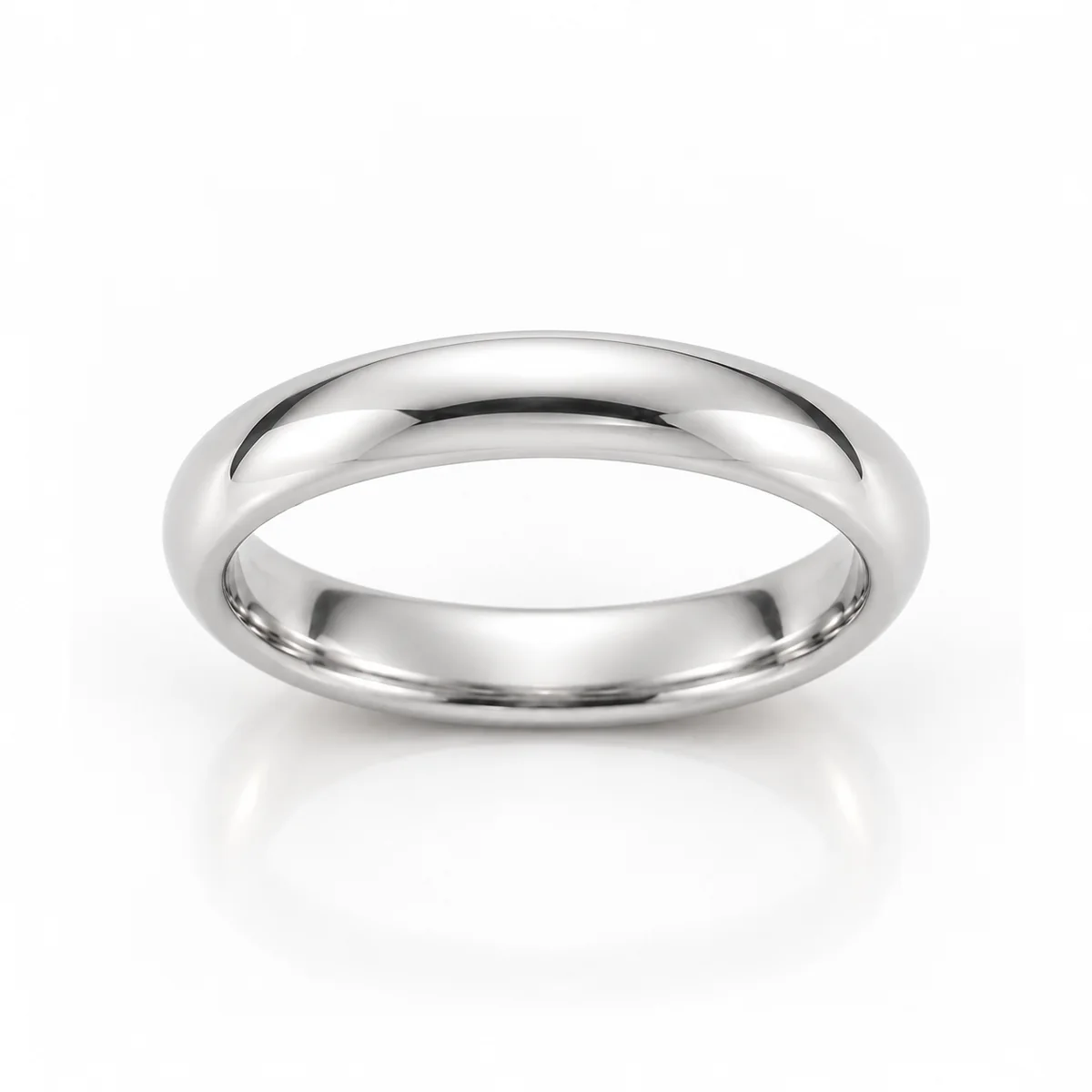 Classic court band wedding ring in platinum, none diamond, made to order by Prodiam (rendered design reference)